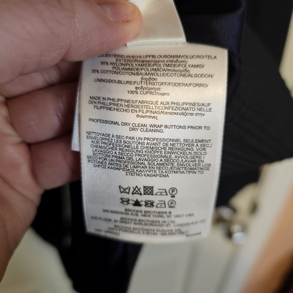 Brooks Brothers Ribbed Textured Double Breasted Money Business Jacket - Picture 4 of 10